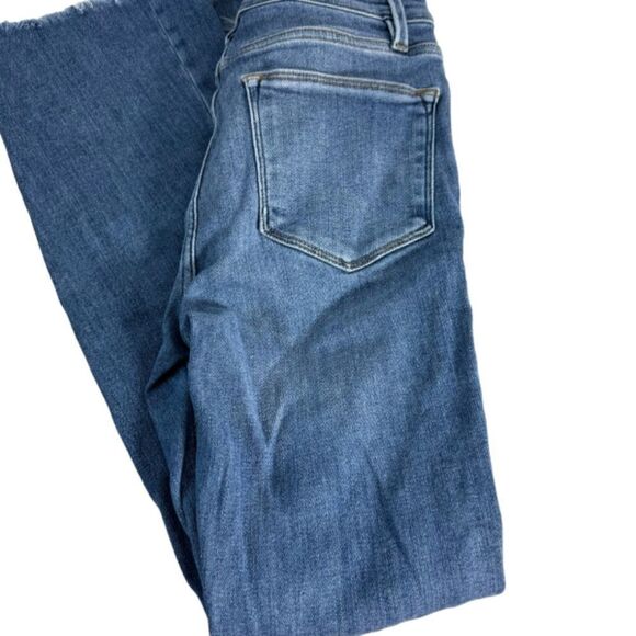 Frame Denim Le High Flare High Waist Raw Hem Flare Leg Jeans Sz 26 - Picture 3 of 9